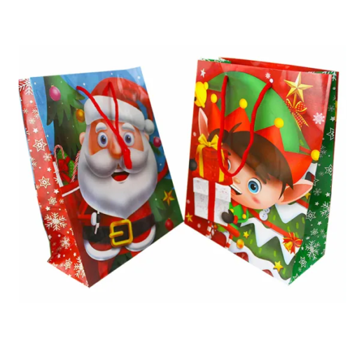 Bolsa de regalo navideña 12pz