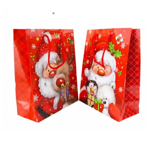 Bolsa de regalo navideña 12pz