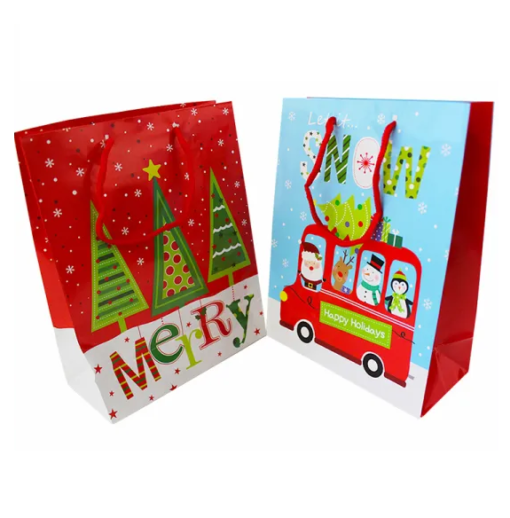 Bolsa de regalo navideña 12pz